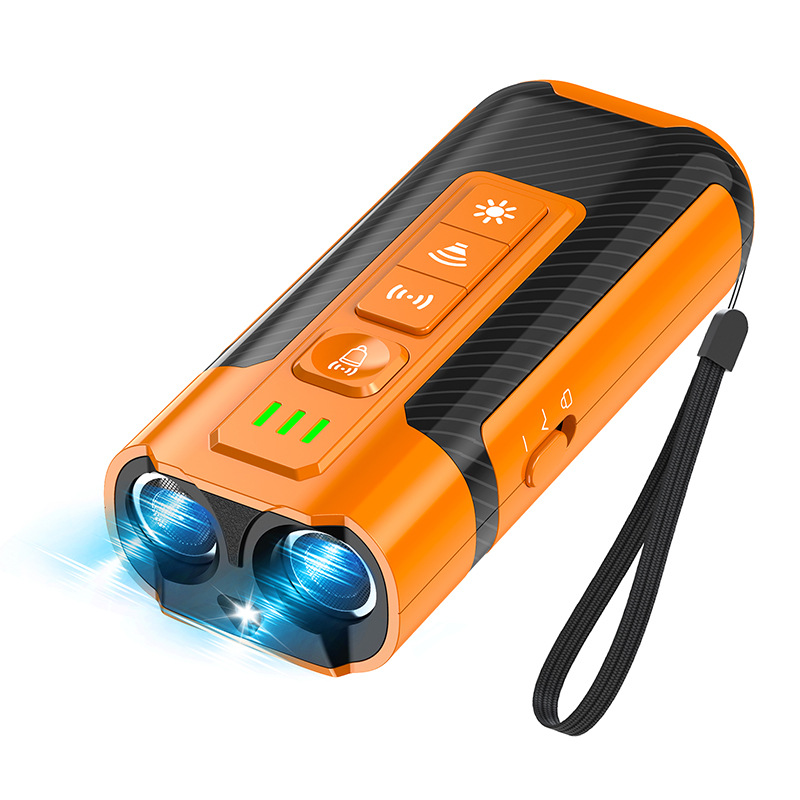 Dual-Frequency Ultrasonic Dog Trainer & Repellent - 2-in-1 LED Flashlight, Type-C Rechargeable, 23ft Range