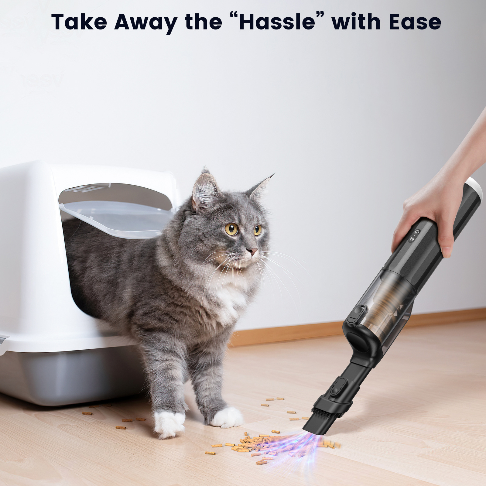 Pro Cordless Vacuum – 10000Pa Pet Hair Powerhouse, HEPA Filter, 25min Runtime