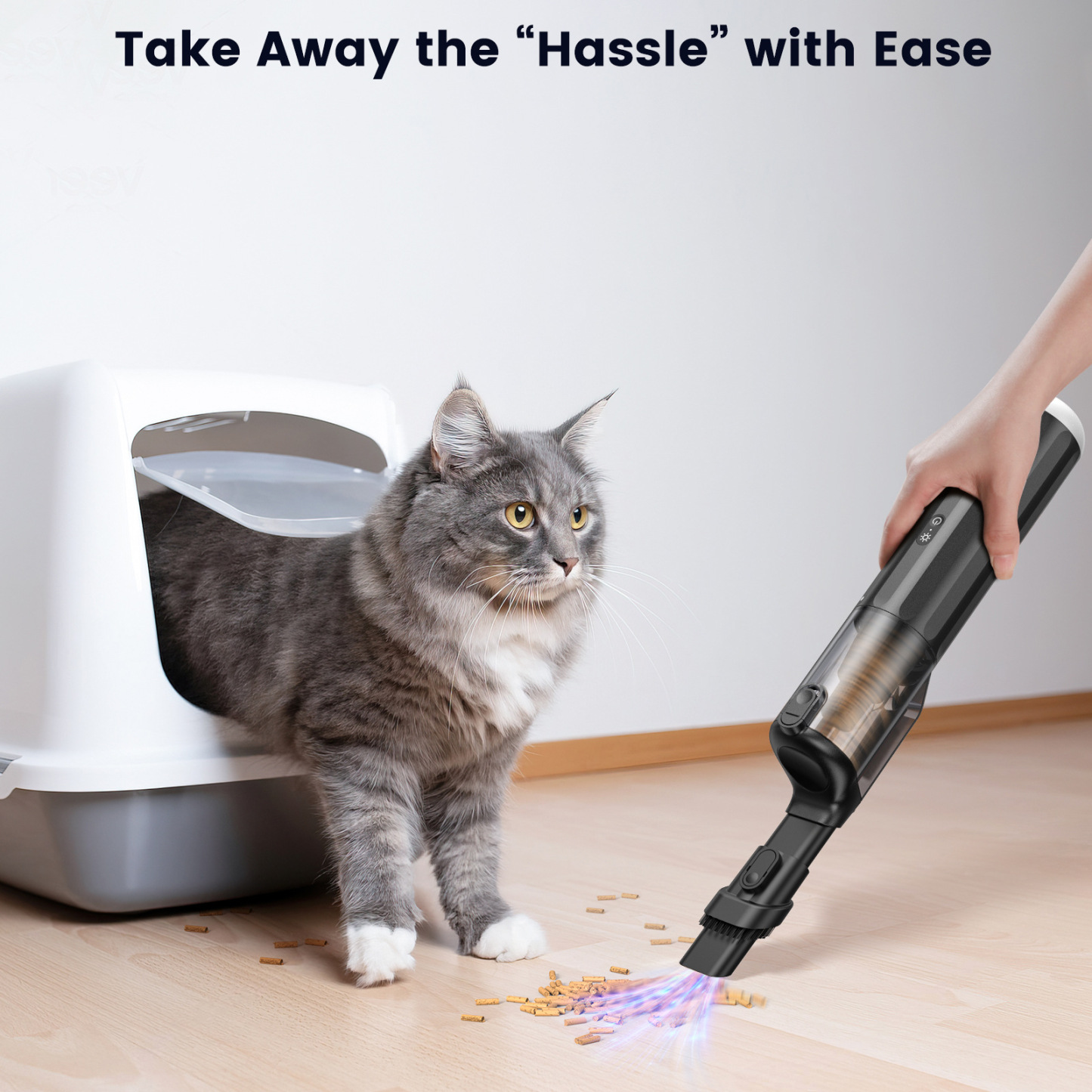 Pro Cordless Vacuum – 10000Pa Pet Hair Powerhouse, HEPA Filter, 25min Runtime