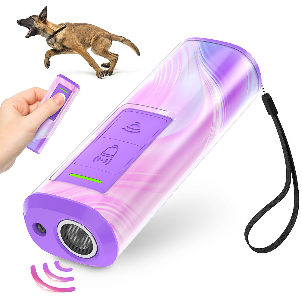 Ultrasonic Dog Trainer & Repeller with Flashlight – Compact, Rechargeable, and Designed for Women 