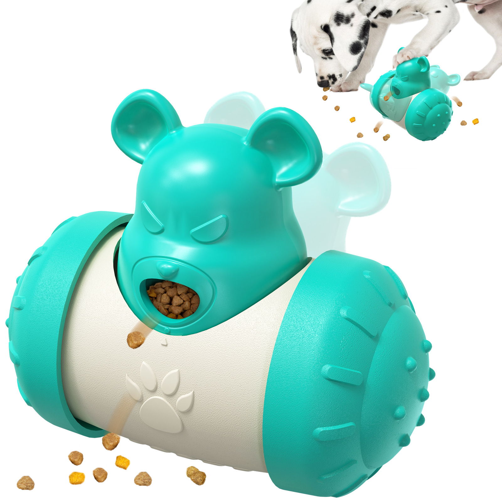 CuddlyPet Wobble & Feed IQ Dog Toy - Mental Stimulation Puzzle Feeder, Anxiety Relief & Slow Feeding for Boredom, Fun Gravity Motion