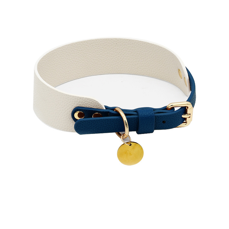 Levia Series Soft Leather Pet Collar and Leash Set | Adjustable, Comfortable, Non-Stick Fur | for Small Medium Large Dogs