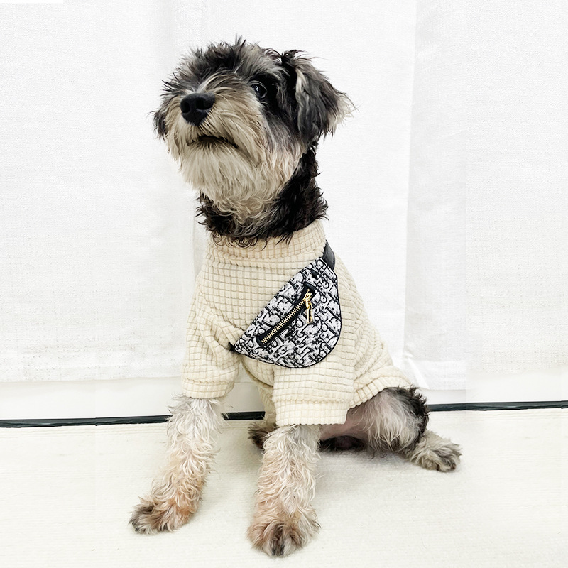 Fashion Pet Sling Bag – Adjustable Leather Dog Backpack for Small Dogs, Stylish Hands-Free Carrier with Snack Storage