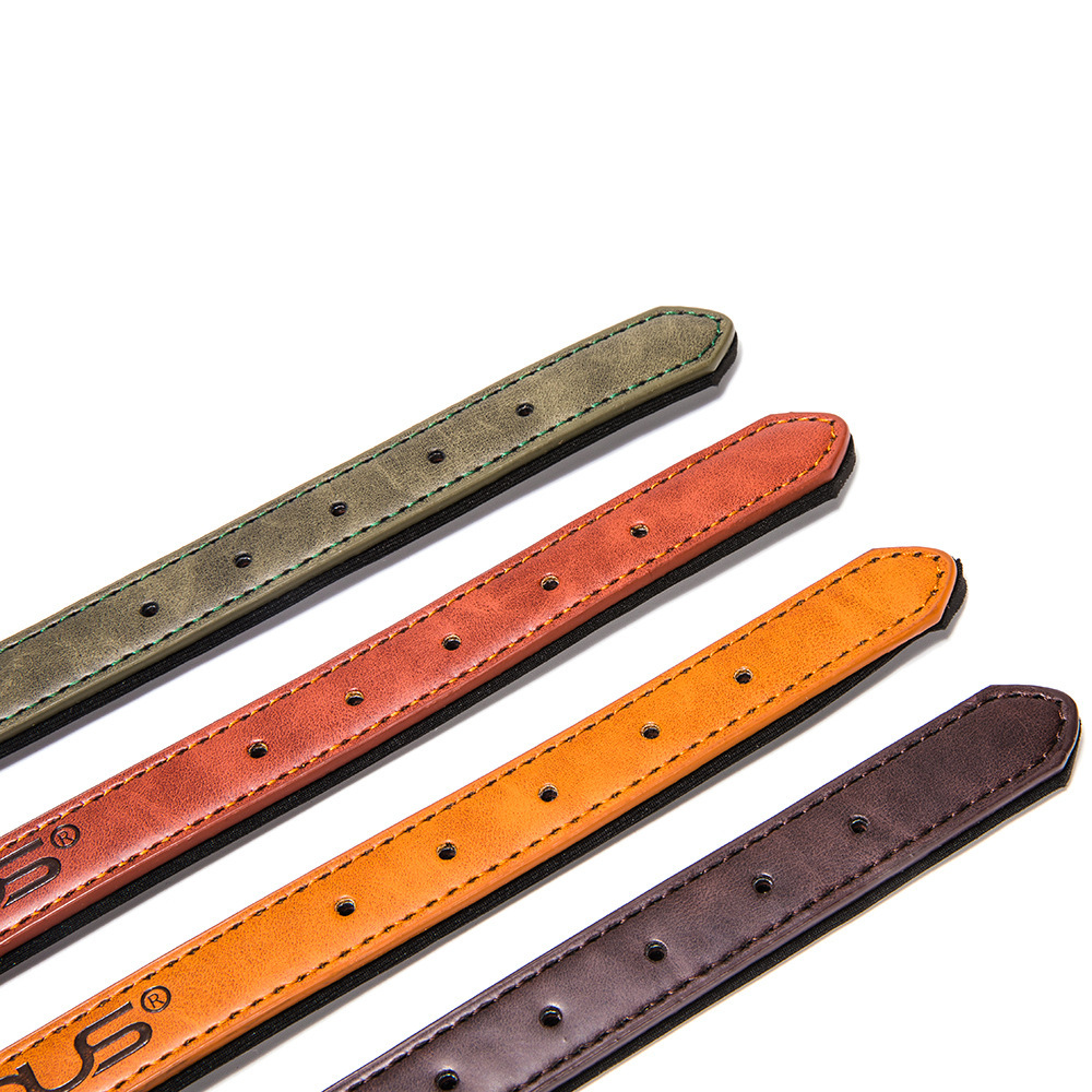 Eco-Friendly PU Letter Dog Collar – Breathable, Durable, Adjustable with Metal Buckle