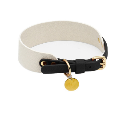 Levia Series Soft Leather Pet Collar and Leash Set | Adjustable, Comfortable, Non-Stick Fur | for Small Medium Large Dogs