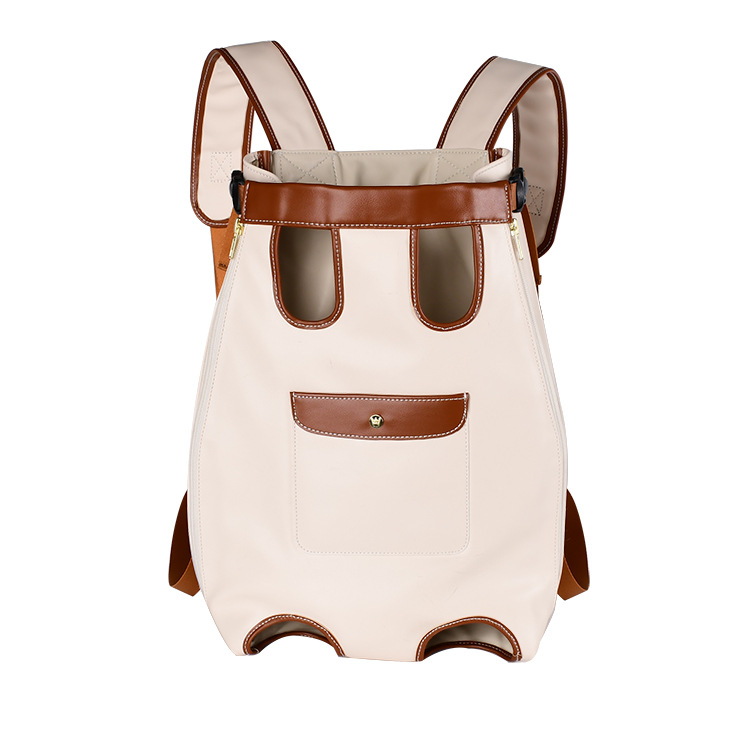 Premium Leather Pet Backpack - Waterproof, Escape-Proof & Airy Travel Carrier for Cats/Dogs (S/M/L)