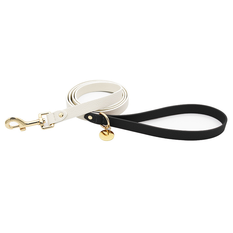 Levia Series Soft Leather Pet Collar and Leash Set | Adjustable, Comfortable, Non-Stick Fur | for Small Medium Large Dogs