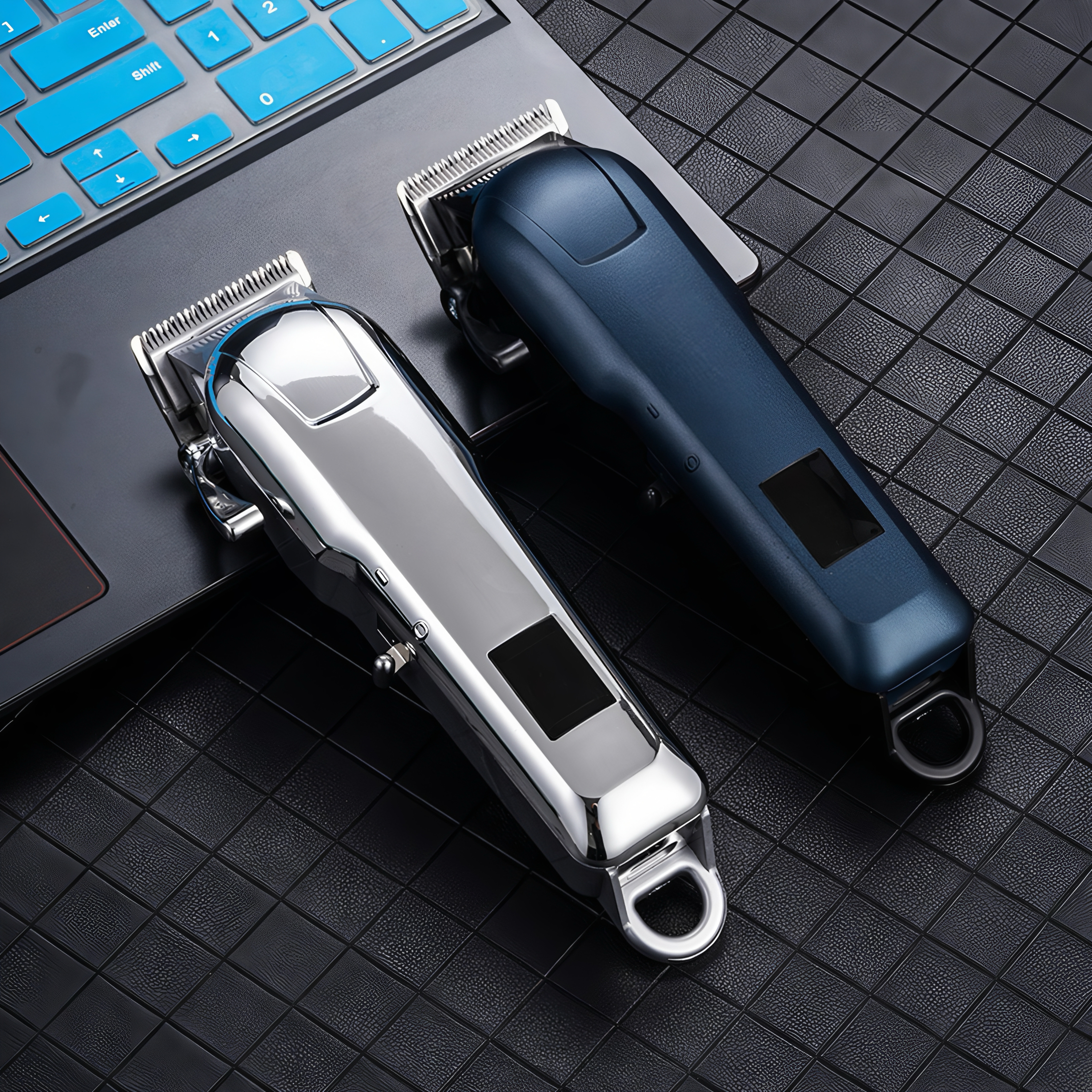 Professional Dog Grooming Clippers Kit - Quiet Cordless Rechargeable Clippers with LCD, 4 Guide Combs & Steel Blade for Cats & Dogs | CuddlyPet