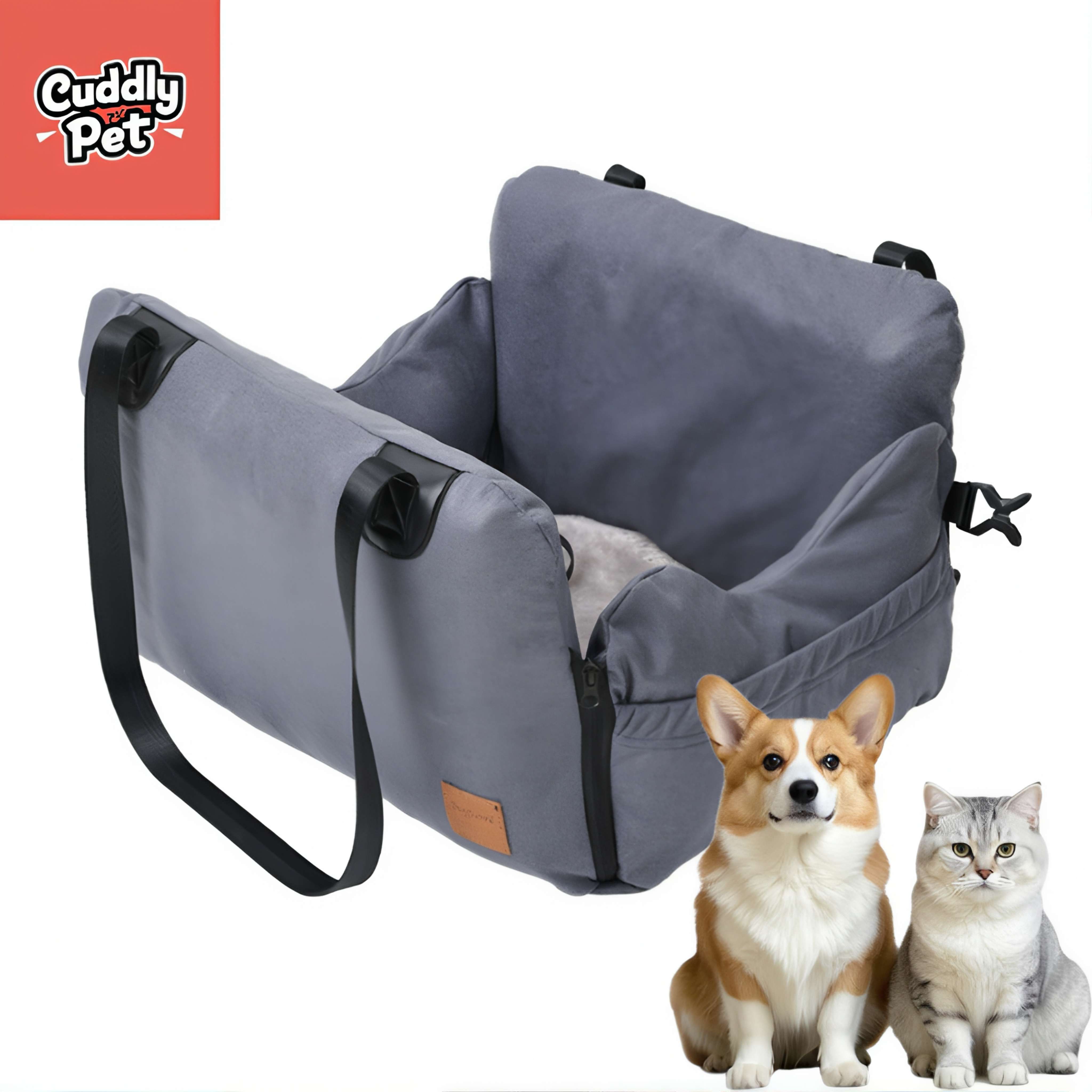 3-in-1 Inflatable Pet Car Seat Handbag Bed – Portable, Lightweight, Waterproof Dog Travel Bed for Cars, Home & Outdoor Use