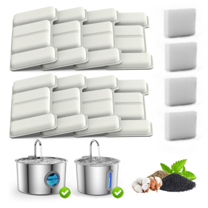 Automatic Cat Water Fountain, 2.2L Stainless Steel, Multi-Stage Filtration, Ultra-Quiet Pump – CuddlyPet