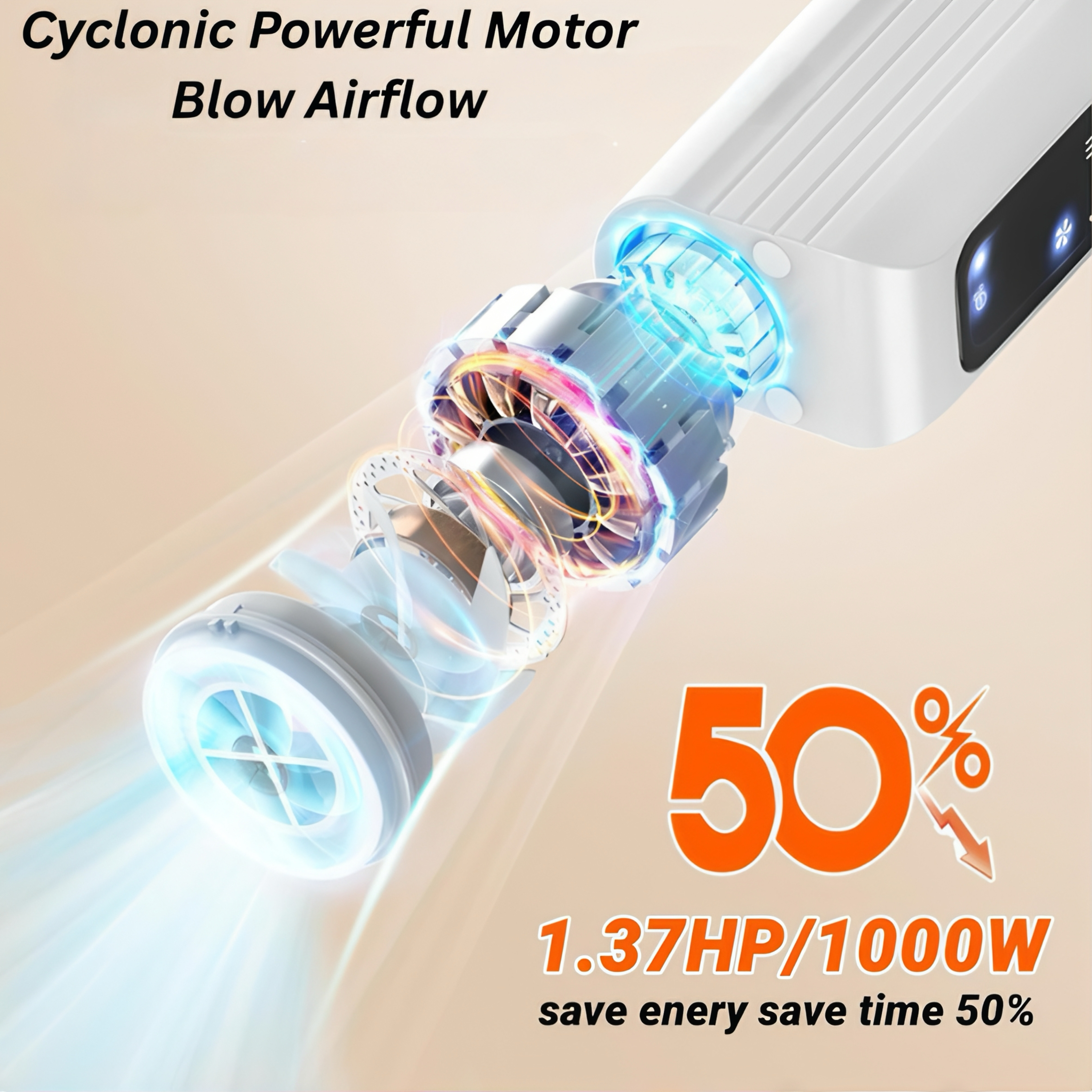 Hands-Free Neck Hanging Pet Dryer & Groomer - 1000W Powerful, 3-Temp/Speed, Ultra-Light 0.9lb, Quiet with Negative Ions