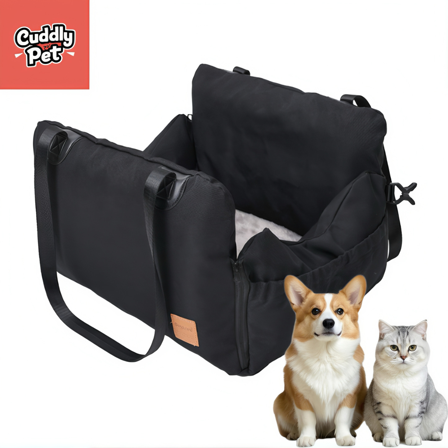 3-in-1 Inflatable Pet Car Seat Handbag Bed – Portable, Lightweight, Waterproof Dog Travel Bed for Cars, Home & Outdoor Use