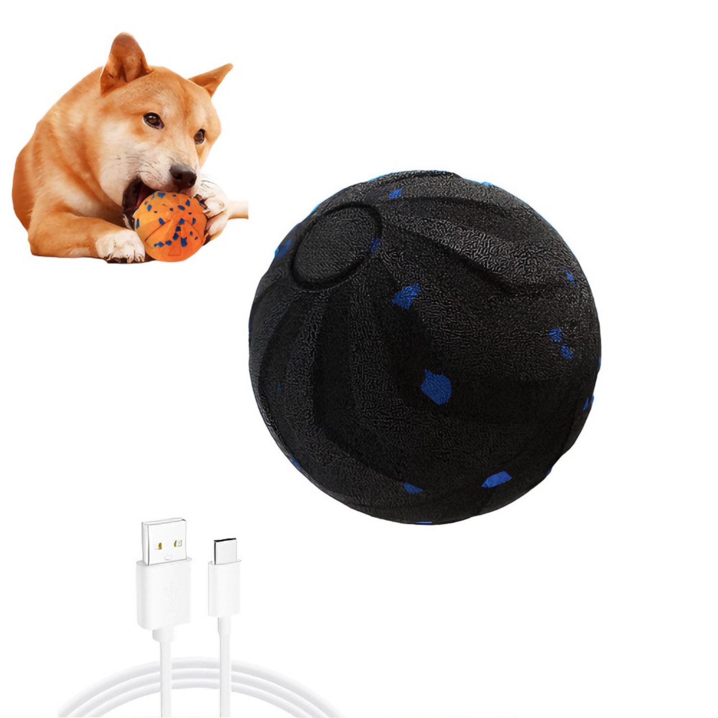CuddlyPet 2025 Newest Interactive Dog Ball Toy - Automatic Self-Play, Smart Motion Modes, Chew-Resistant with Replaceable Shell, Food-Grade Safe for Small Medium Large Dogs & Cats