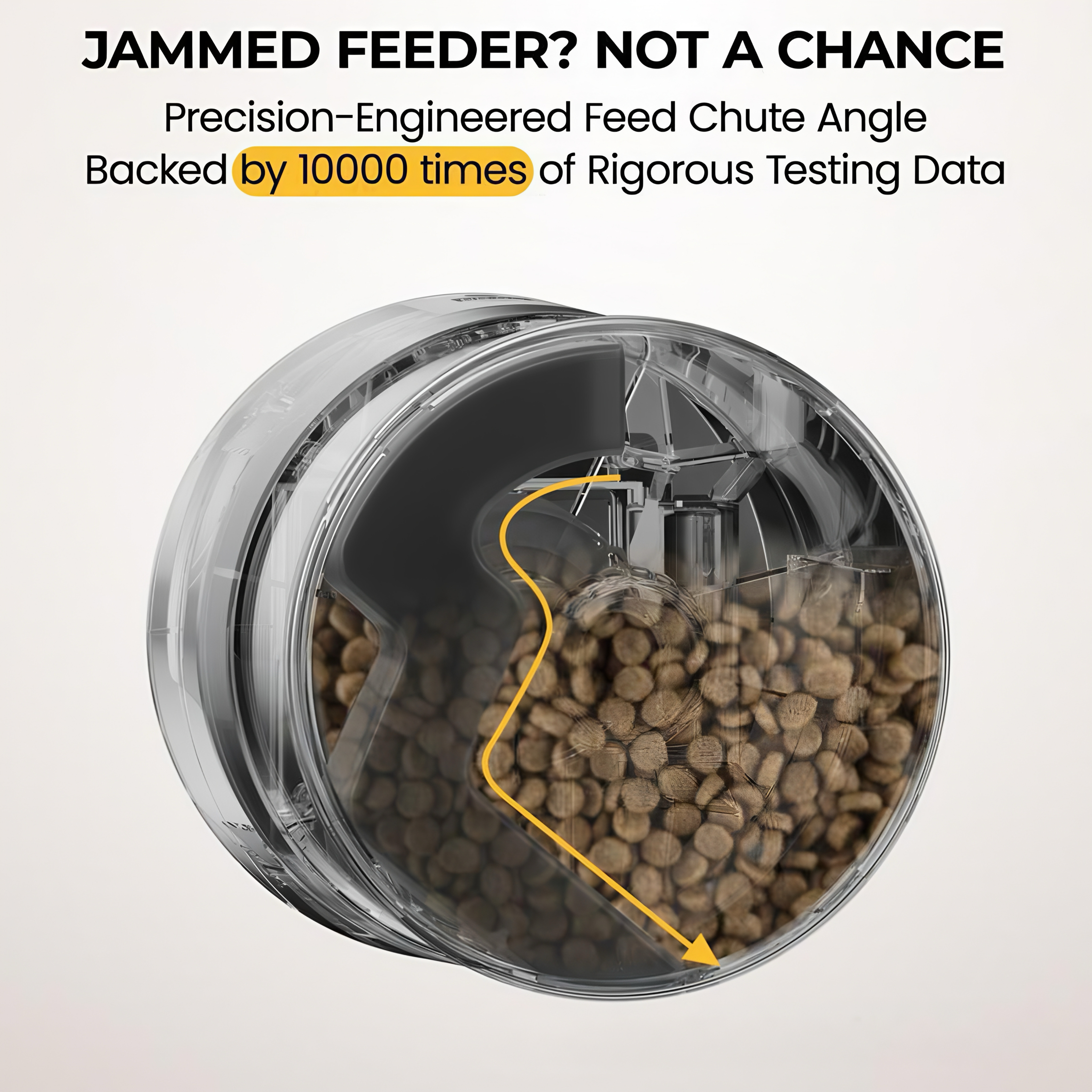 CuddlyPet Wall-Mounted Smart Pet Feeder: Anti-Jam, App Control, Dual Power, Easy Clean