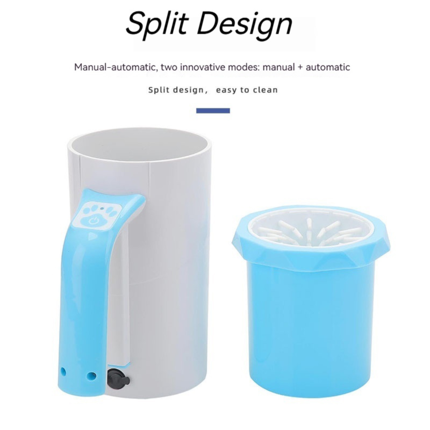 CuddlyPet Automatic Dog Paw Cleaner Machine - One-Button Wash, Fast Dry, Portable Pet Foot Washer for Medium Large Dogs