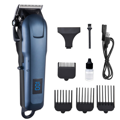 Professional Dog Grooming Clippers Kit - Quiet Cordless Rechargeable Clippers with LCD, 4 Guide Combs & Steel Blade for Cats & Dogs | CuddlyPet