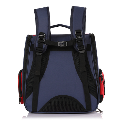 Ventilated Pet Backpack Carrier for Cats & Small Dogs, Travel Carrier with Transparent & Mesh Covers, Comfortable & Hands-Free - CuddlyPet