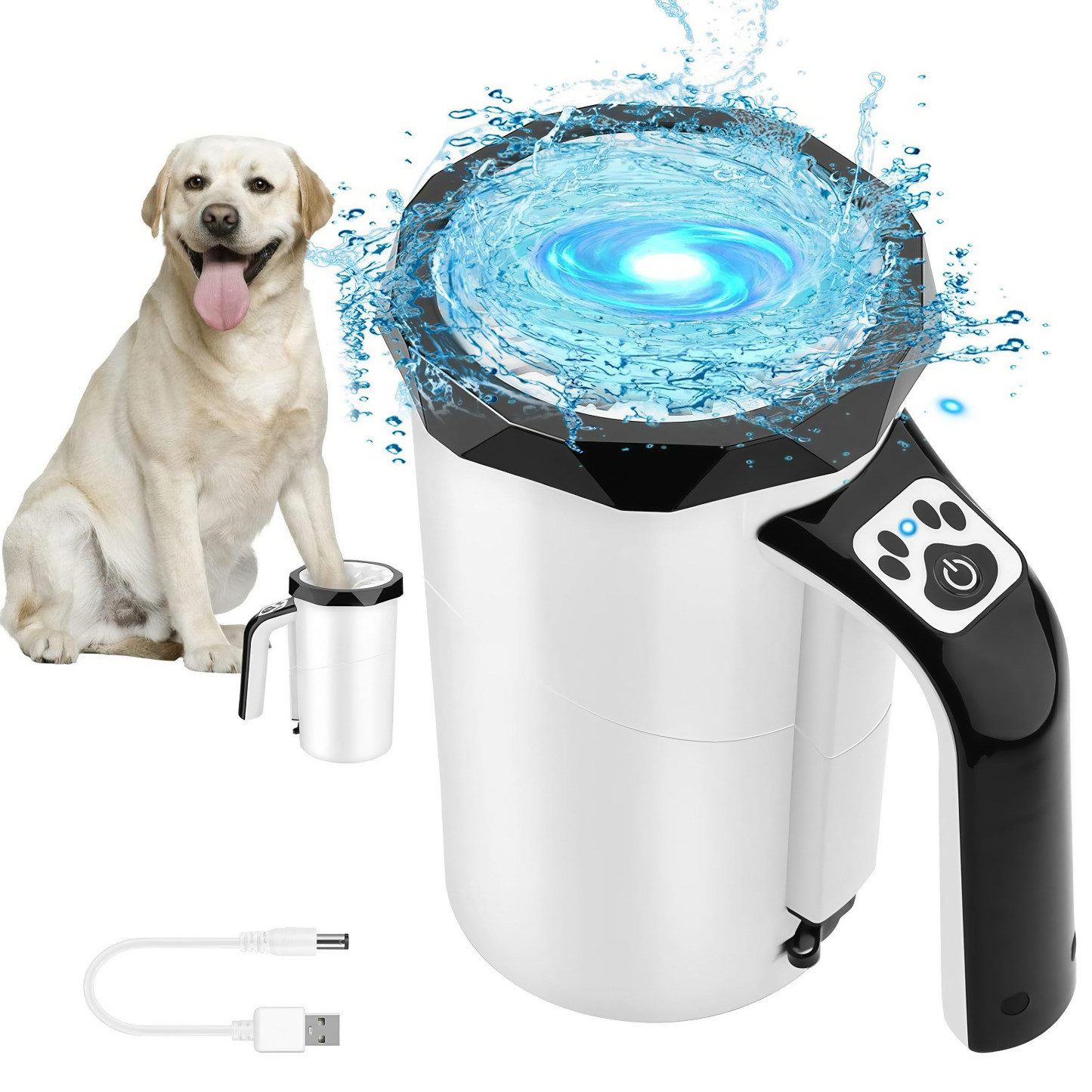 Automatic Dog Paw Cleaner Machine - One-Button Wash & Dry | CuddlyPet