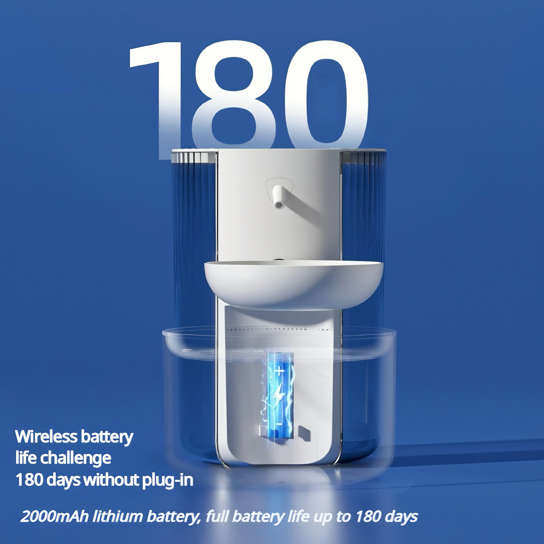 New Tilt-Refresh Smart Pet Water Dispenser - Automatic Fresh Water, No Recirculated Water, 3000mL Large Tank, 180-Day Wireless, Quiet & Easy Clean for Cats and Small Dogs