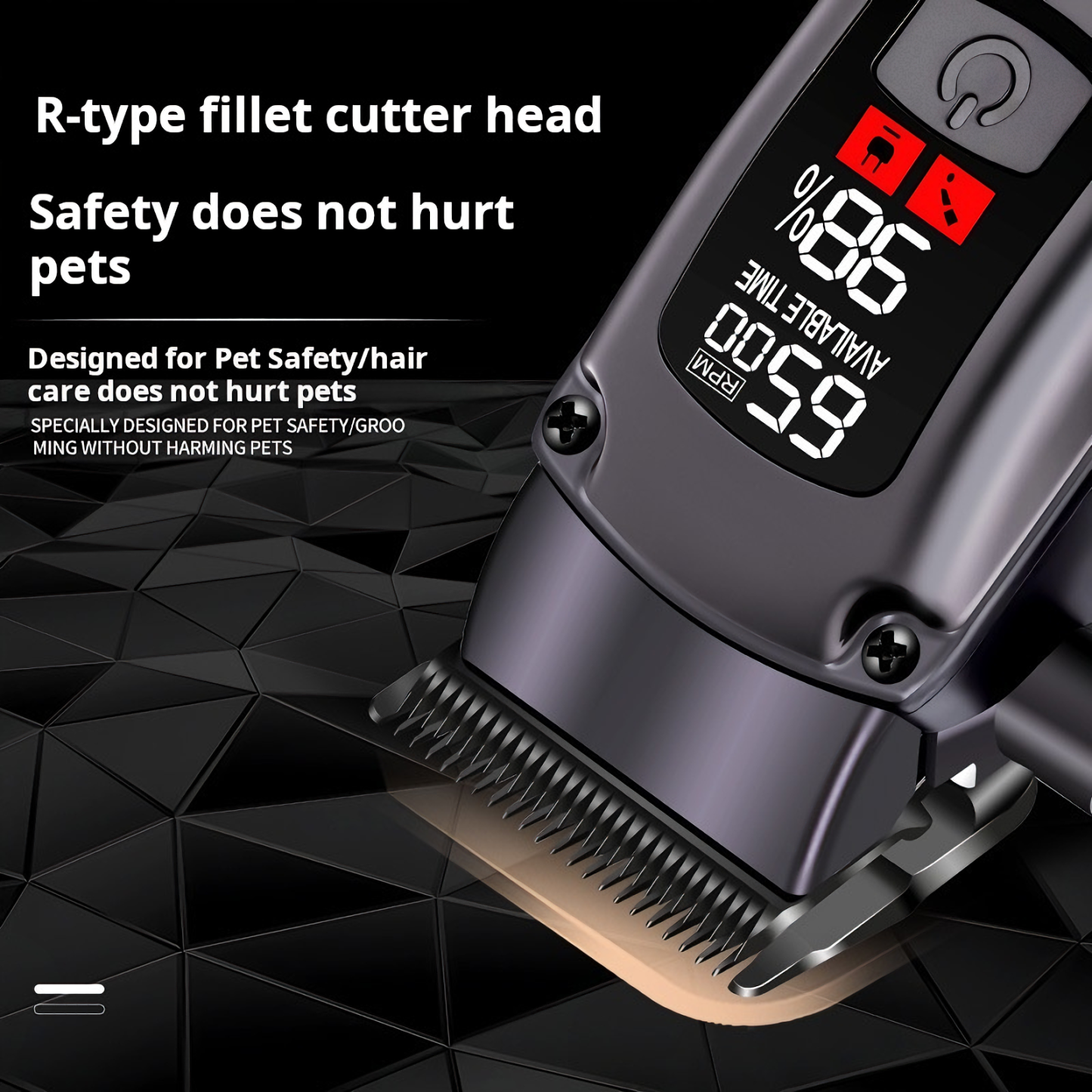 Professional USB Rechargeable Pet Grooming Clipper – 4-Speed, Low Noise, with 4 Combs for Dogs & Cats  