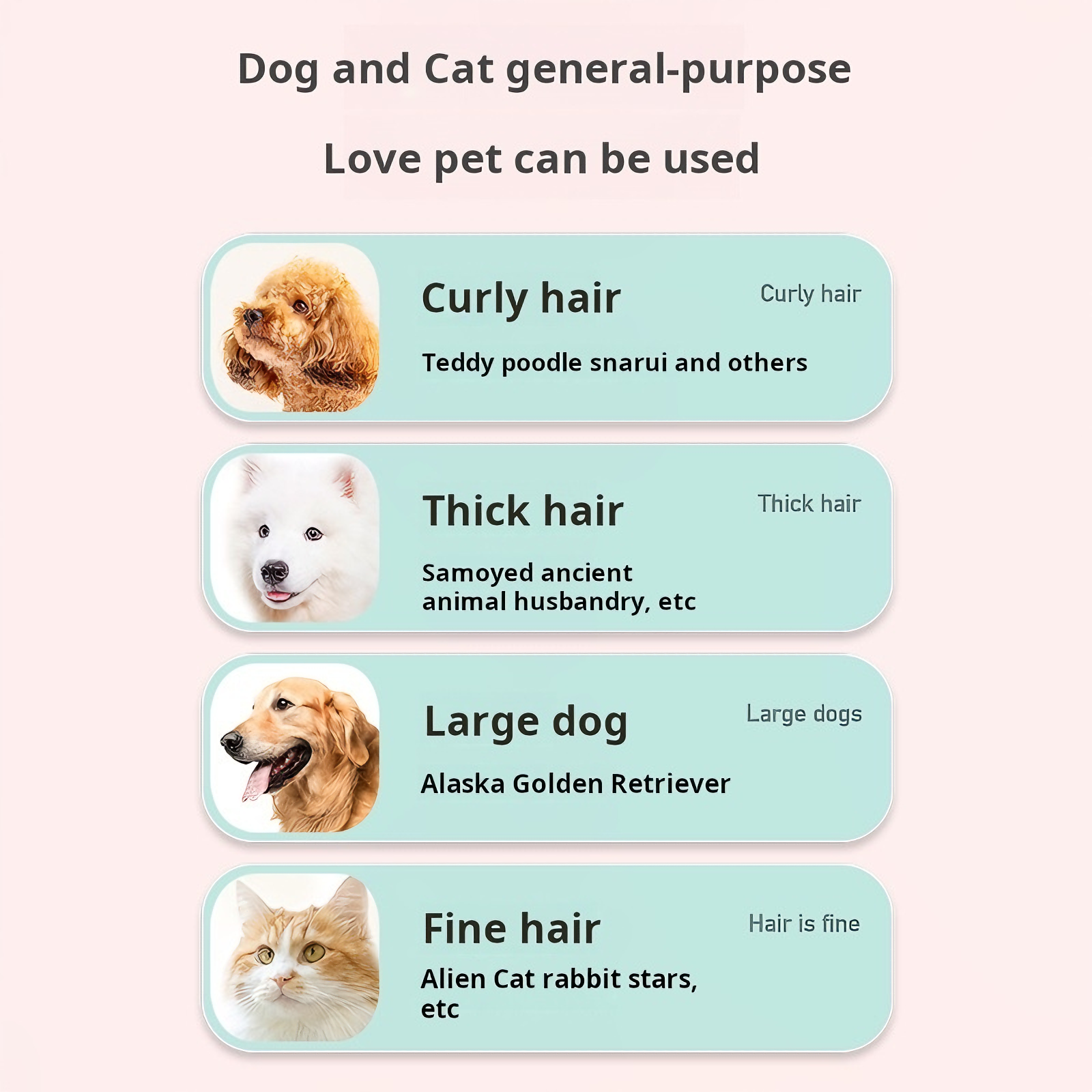 Professional Ceramic Blade Pet Grooming Clippers – Low Noise, USB Rechargeable, 5 Adjustable Lengths for Dogs & Cats