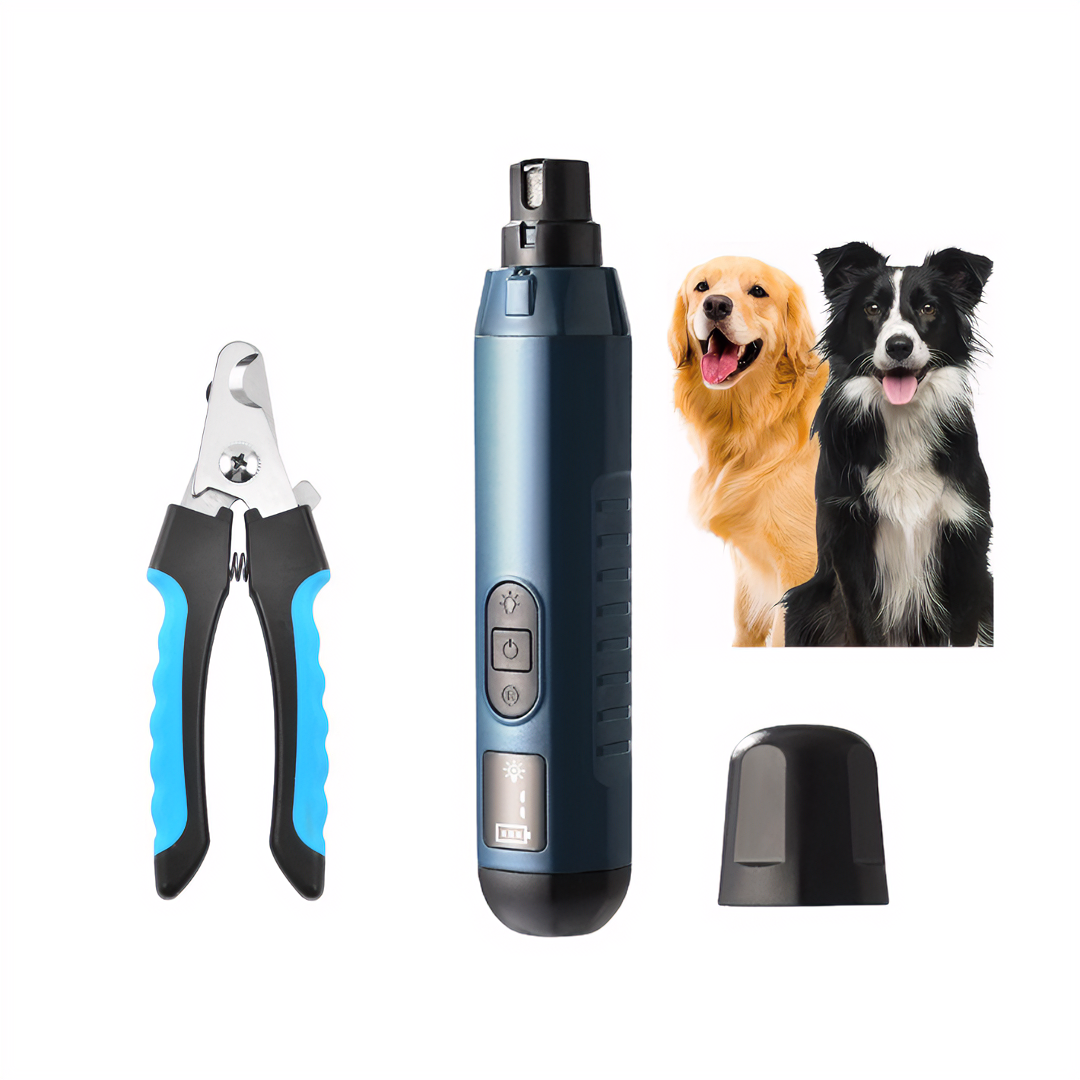 Professional Pet Electric Nail Grinder – Quiet, Multi-Speed, LED Light, Diamond Grinding Wheel for Dogs & Cats 