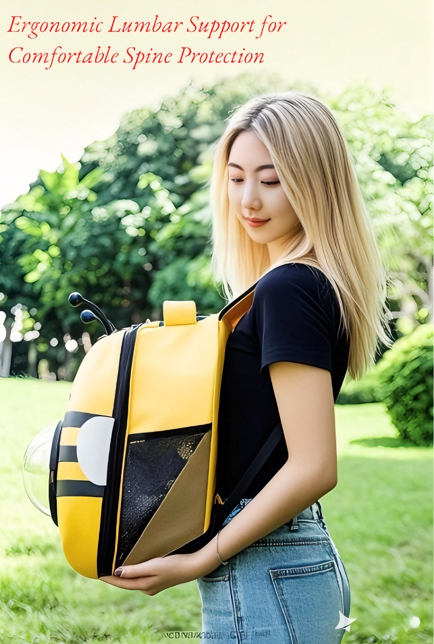 Buzz-Worthy Honeycomb Cat Carrier – Spacious, Durable & Bee-Themed Pet Backpack for Cats Up to 18 lbs