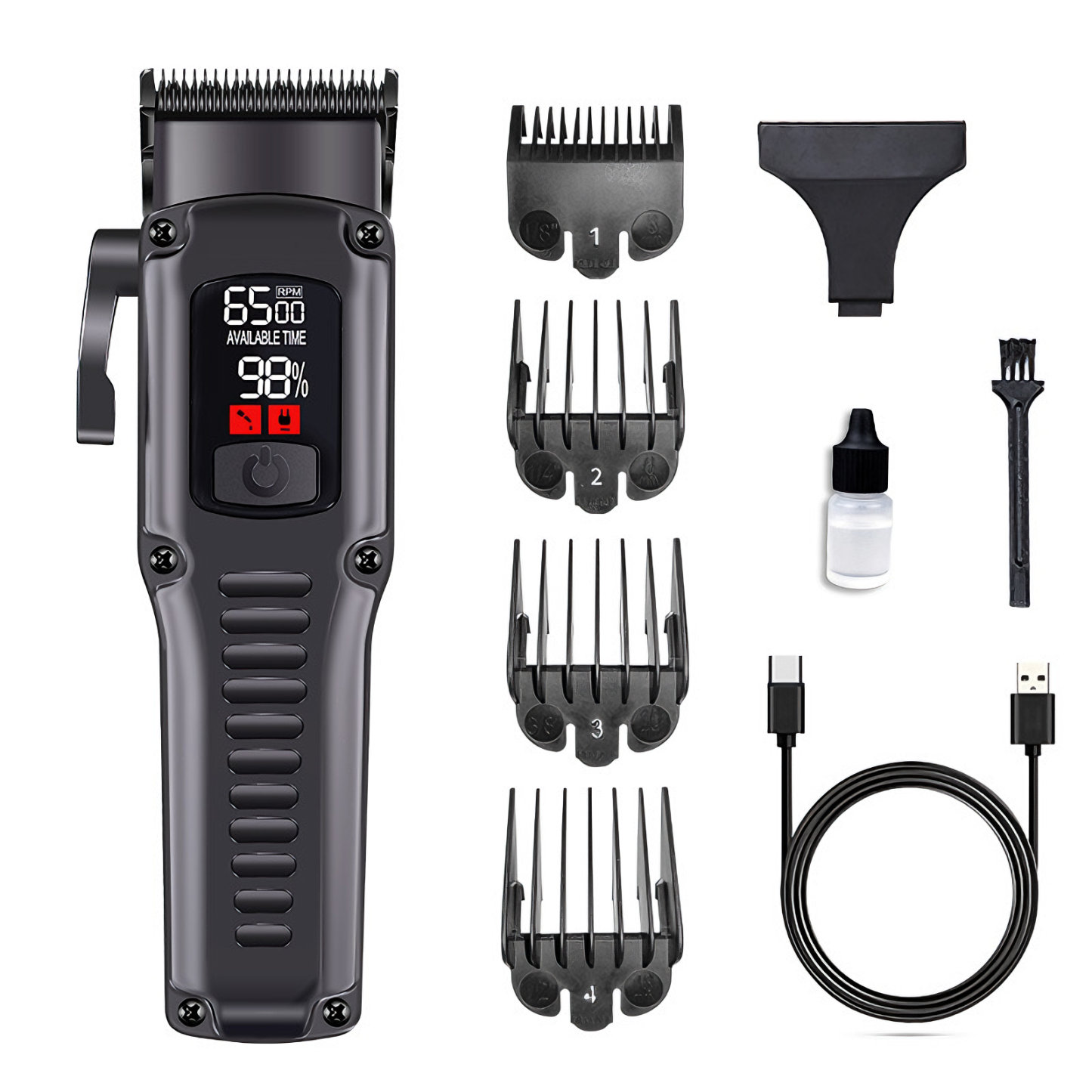 Professional Pet Grooming Clipper – USB Rechargeable, Low Noise, 4 Combs | [CUDDLY PET]