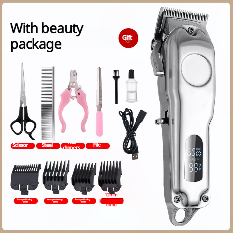 Dog Clippers for Grooming, Professional Dog Grooming Clippers, Heavy Thick Hair&Coats, Low Noise, Cordless, LED Display, Small & Large Dogs Cats, Pets and Animals-CUDDLY PET