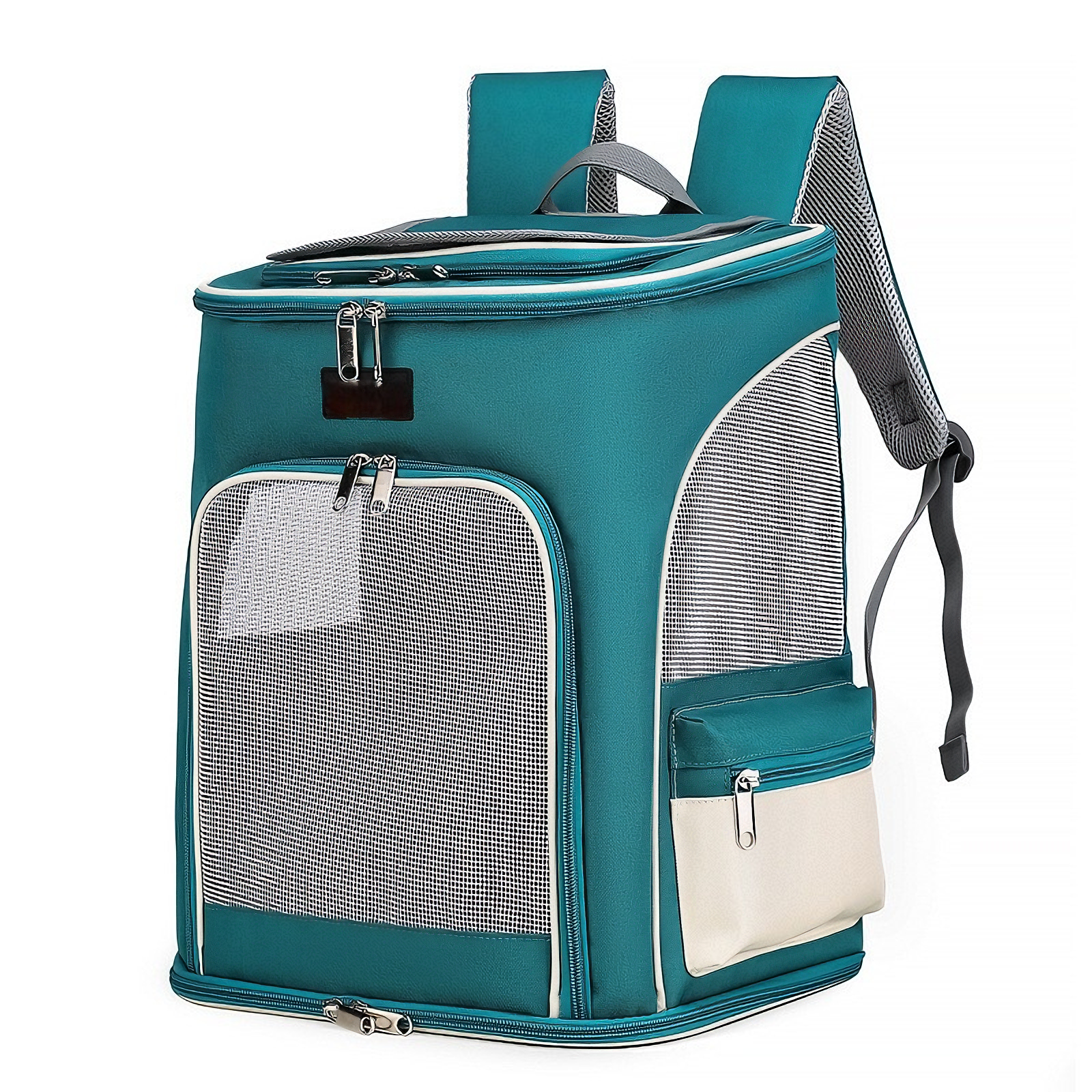  Foldable Pet Backpack Carrier for Cats & Small Dogs - Large Space, Ventilated & Comfortable, Travel Carrier with Breathable Mesh, Portable Cat Bag