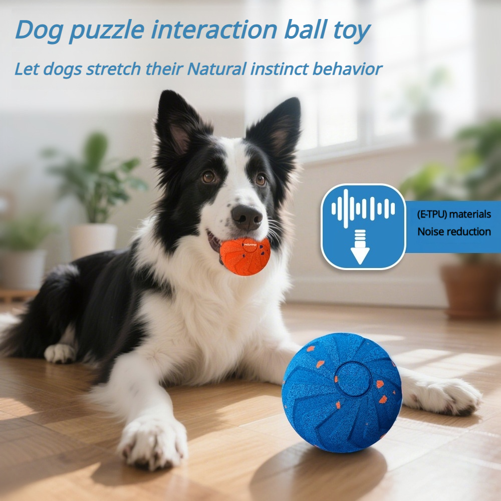 CuddlyPet 2025 Newest Interactive Dog Ball Toy - Automatic Self-Play, Smart Motion Modes, Chew-Resistant with Replaceable Shell, Food-Grade Safe for Small Medium Large Dogs & Cats