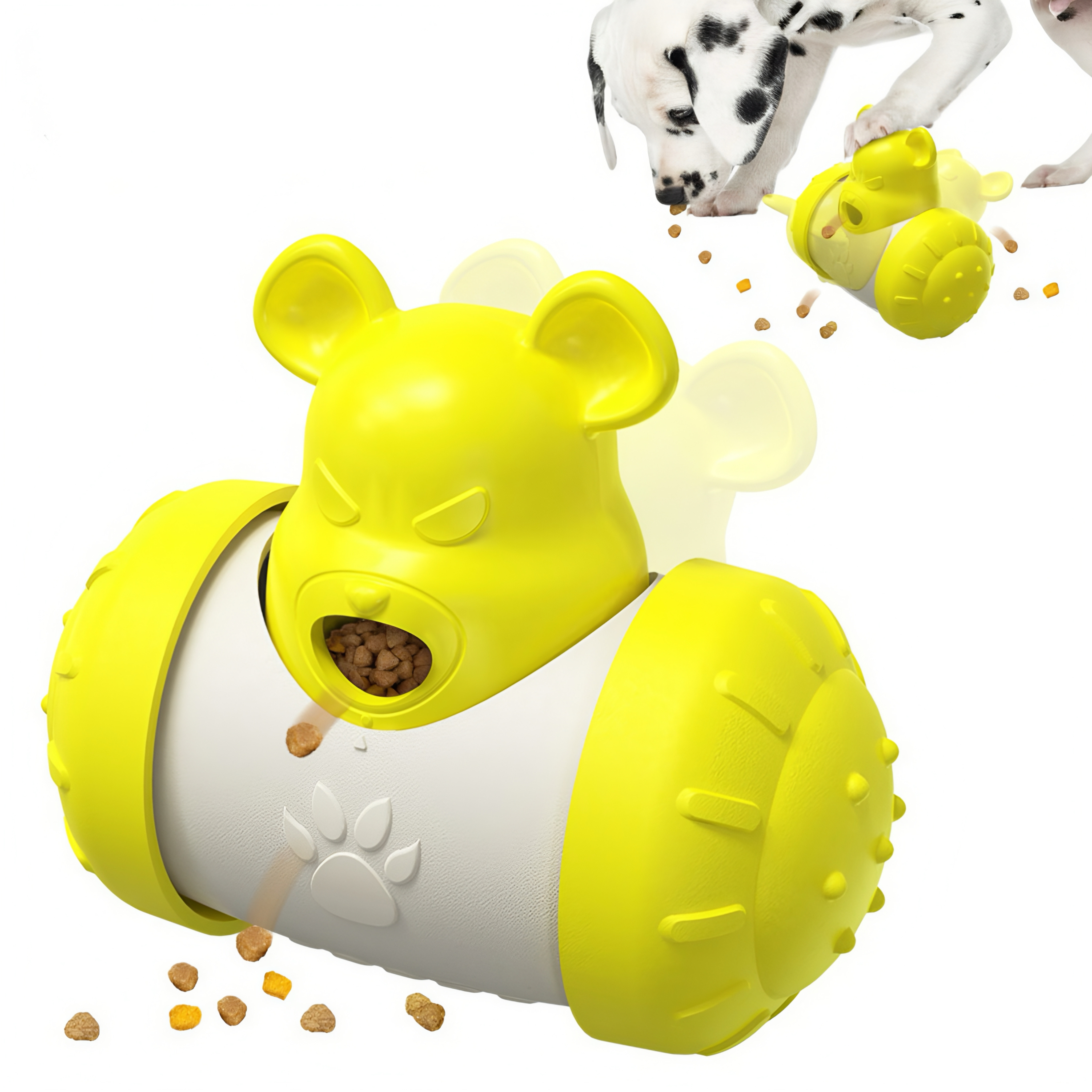 CuddlyPet Wobble & Feed IQ Dog Toy - Mental Stimulation Puzzle Feeder, Anxiety Relief & Slow Feeding for Boredom, Fun Gravity Motion