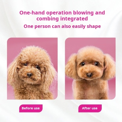 Hair Dryer Brush for Small/Medium Dog & Cat, 2 in 1 Pet Grooming Dryer, 2 Heat Settings & 3 Adjustable Blowing Dryer-CUDDLY PET