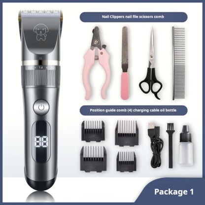 Cat Grooming Kit, Cat Clippers for Matted Hair, Cordless Cat Shaver for Long Hair, Low Noise Paw Trimmer, Cat Hair Trimmer for Grooming,Quiet Pet Hair Clippers Tools for Cats Dogs -CUDDLY PET