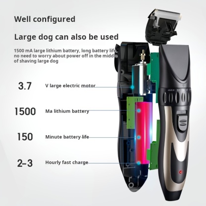 Pet Republique Cordless Dog Shaver Trimmer Kit - Hair Clippers for All Fur Type & All Size Dogs Cats and Pets-CUDDLY PET
