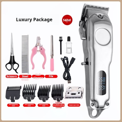 Dog Clippers for Grooming, Professional Dog Grooming Clippers, Heavy Thick Hair&Coats, Low Noise, Cordless, LED Display, Small & Large Dogs Cats, Pets and Animals-CUDDLY PET