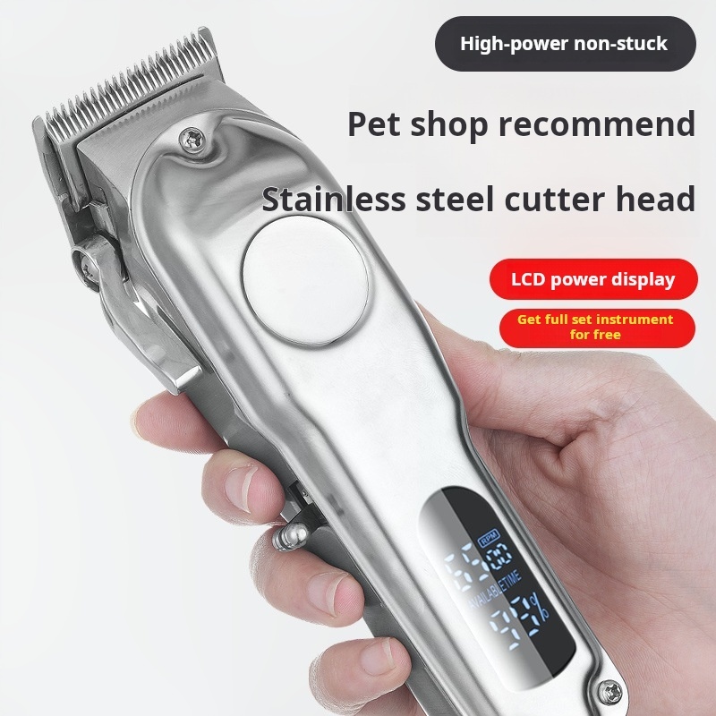 Dog Clippers for Grooming, Professional Dog Grooming Clippers, Heavy Thick Hair&Coats, Low Noise, Cordless, LED Display, Small & Large Dogs Cats, Pets and Animals-CUDDLY PET
