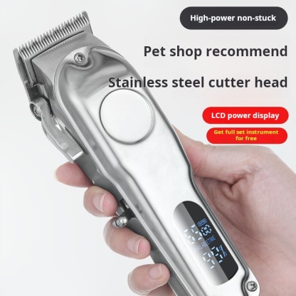 Dog Clippers for Grooming, Professional Dog Grooming Clippers, Heavy Thick Hair&Coats, Low Noise, Cordless, LED Display, Small & Large Dogs Cats, Pets and Animals-CUDDLY PET