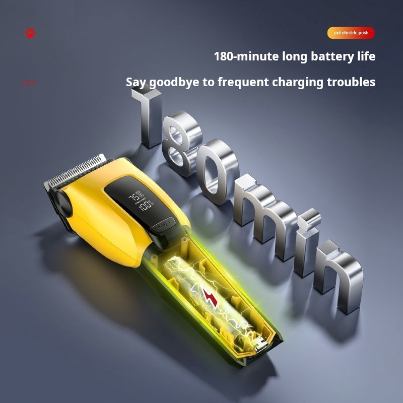 Dog Clippers Grooming  with LED Display, Three-Speed Low Noise, Auxiliary Light, Rechargeable Cordless Pet Hair Shaver for Dogs Cats Pets-CUDDLY PET