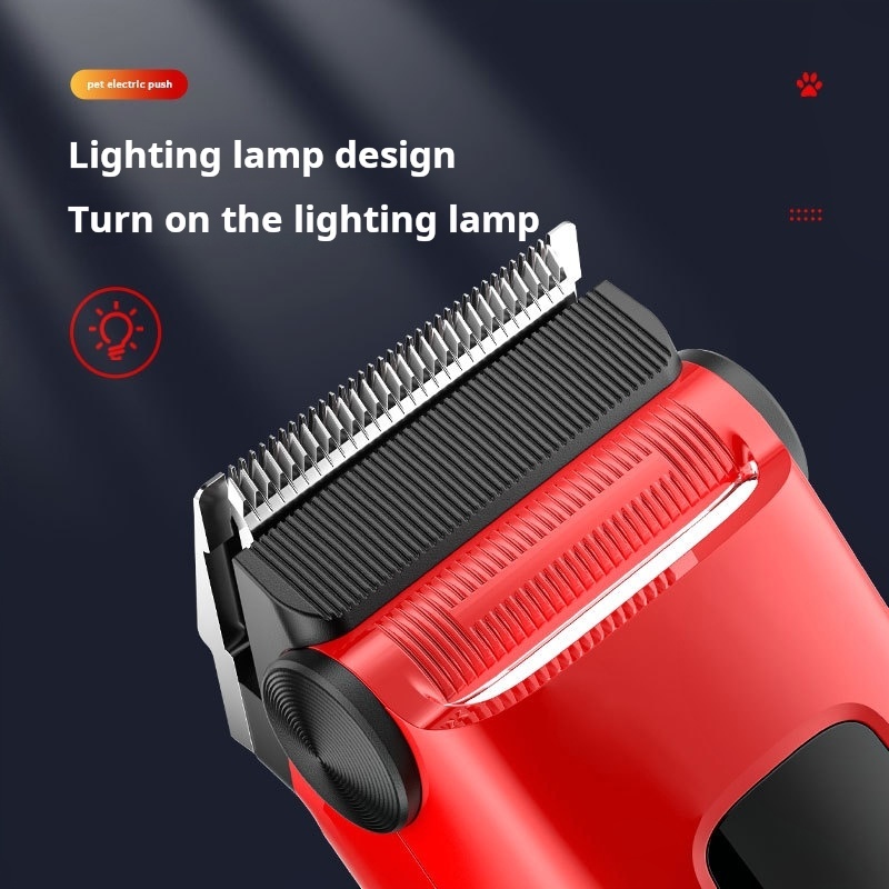 Dog Clippers Grooming  with LED Display, Three-Speed Low Noise, Auxiliary Light, Rechargeable Cordless Pet Hair Shaver for Dogs Cats Pets-CUDDLY PET