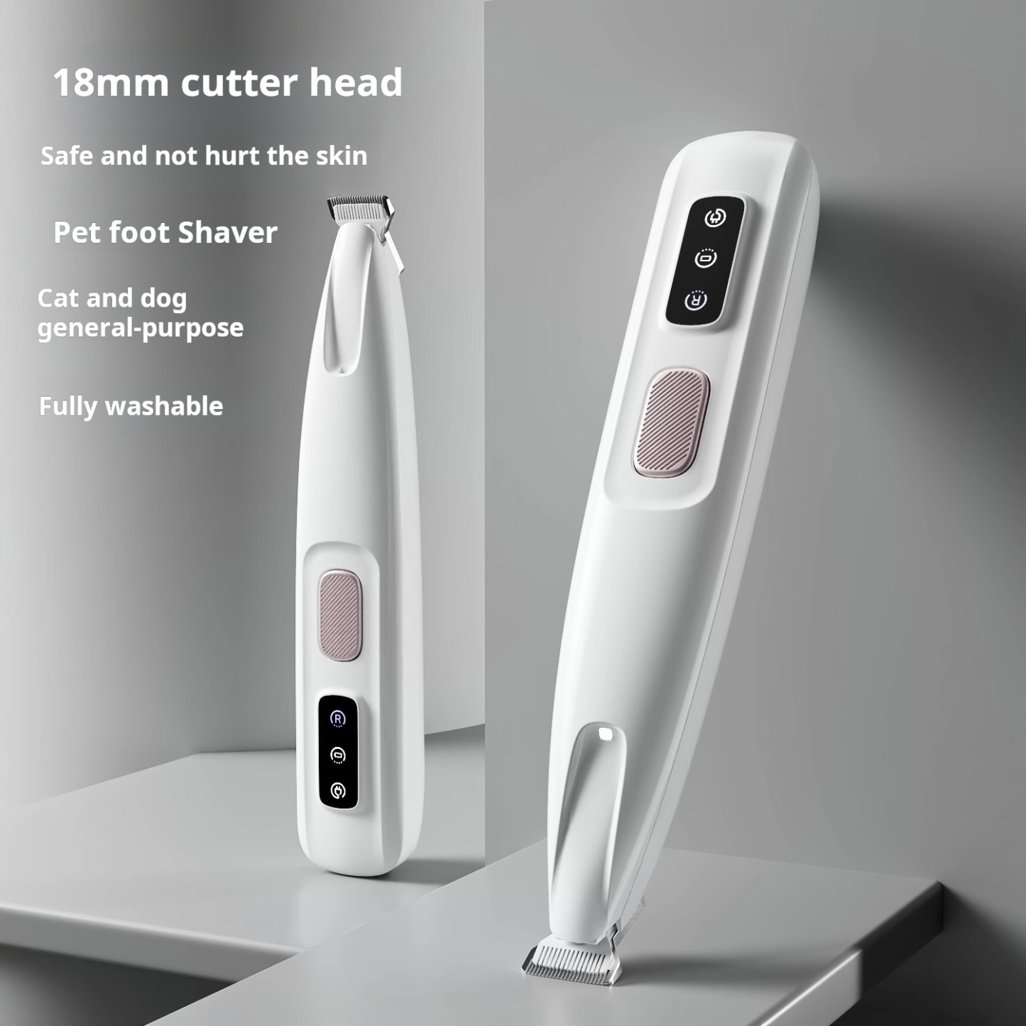 Dog Trimmer, Saffory Paw Trimmer, Saffory Electric Dog Trimmer for Paws, Pet Paws Trimmer with Led Light, Rechargeable Low Noise Pet Trimmer Waterproof Hair Clipper-CUDDLY PET