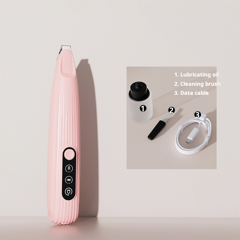 Upgraded Pet Micro Precision Trimmer, New Rechargeable Low Noise Wireless Dog Paw Trimmer, Trimmer with LED Light for Paw Hair, Ears, Face, HIPS & Eyes Grooming Instruments for Cats & Dogs-CUDDLY PET