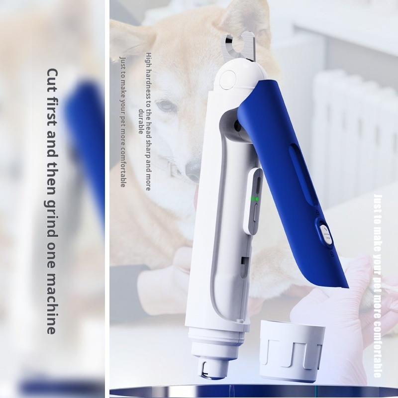 2 in 1 Dog Nail Grinder with Clipper,2in1,Dual Led Light,Ultra Quiet,USB Charge,3 Speeds, Safe and Comfortable, Upgraded-CUDDLY PET