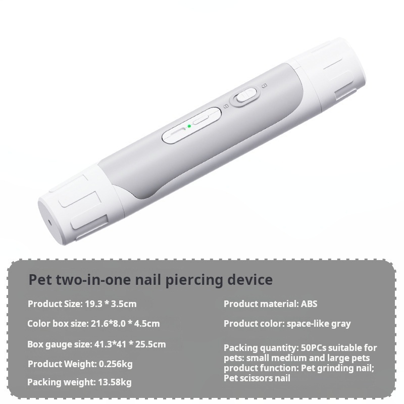 2 in 1 Dog Nail Grinder with Clipper,2in1,Dual Led Light,Ultra Quiet,USB Charge,3 Speeds, Safe and Comfortable, Upgraded-CUDDLY PET