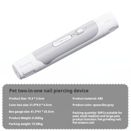 2 in 1 Dog Nail Grinder with Clipper,2in1,Dual Led Light,Ultra Quiet,USB Charge,3 Speeds, Safe and Comfortable, Upgraded-CUDDLY PET