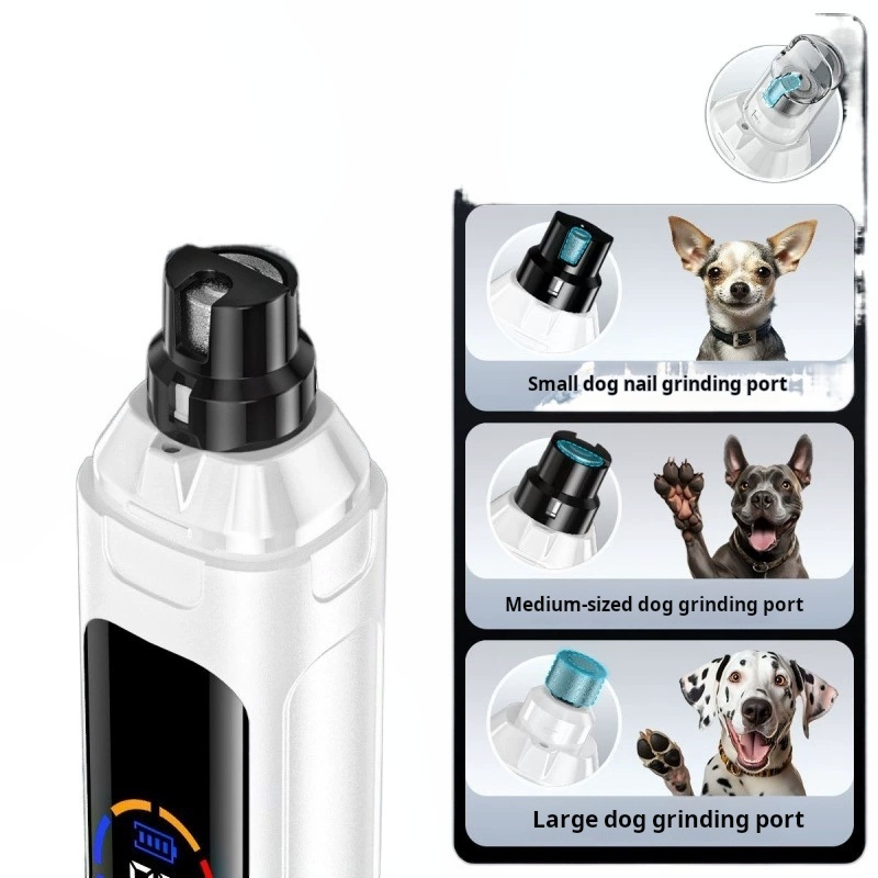 Upgraded version 6-speed Dog nail grinder high brightness double LED light low decibel dog cat nail polisher-CUDDLY PET