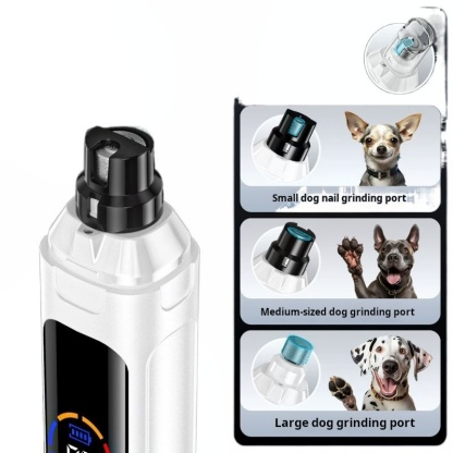 Upgraded version 6-speed Dog nail grinder high brightness double LED light low decibel dog cat nail polisher-CUDDLY PET