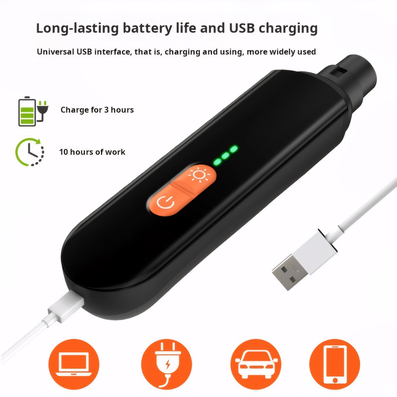 3-Speed LED Pet Nail Grinder with Diamond Bit – Low Noise, USB Rechargeable, Safe for All Pets 