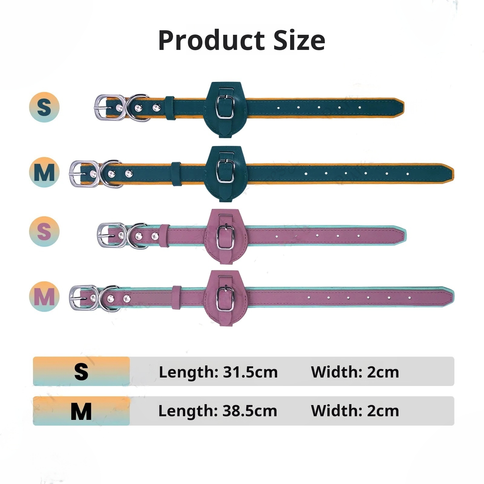 Premium Leather AirTag Collar – GPS Tracking Anti-Loss Collar for Small & Medium Dogs & Cats