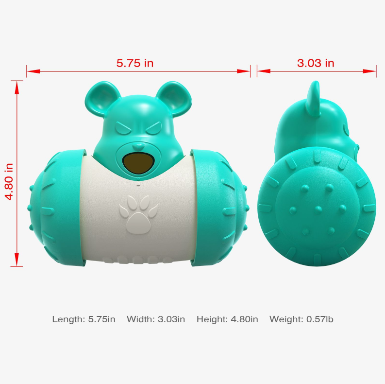 CuddlyPet Wobble & Feed IQ Dog Toy - Mental Stimulation Puzzle Feeder, Anxiety Relief & Slow Feeding for Boredom, Fun Gravity Motion